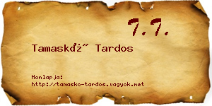 Tamaskó Tardos névjegykártya